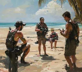 discussão entre dois homens armados