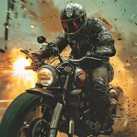 motociclista baleado