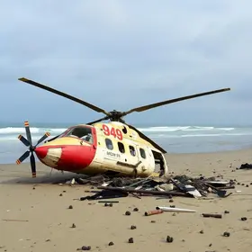 destroços dos helicópteros