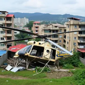 destroços dos helicópteros