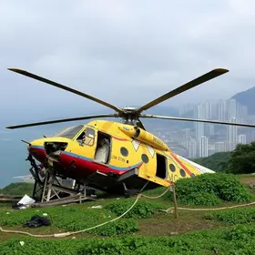 destroços dos helicópteros