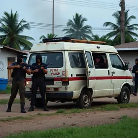 bandidos metralham van