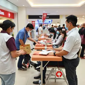 Recreio Shopping doação de sangue